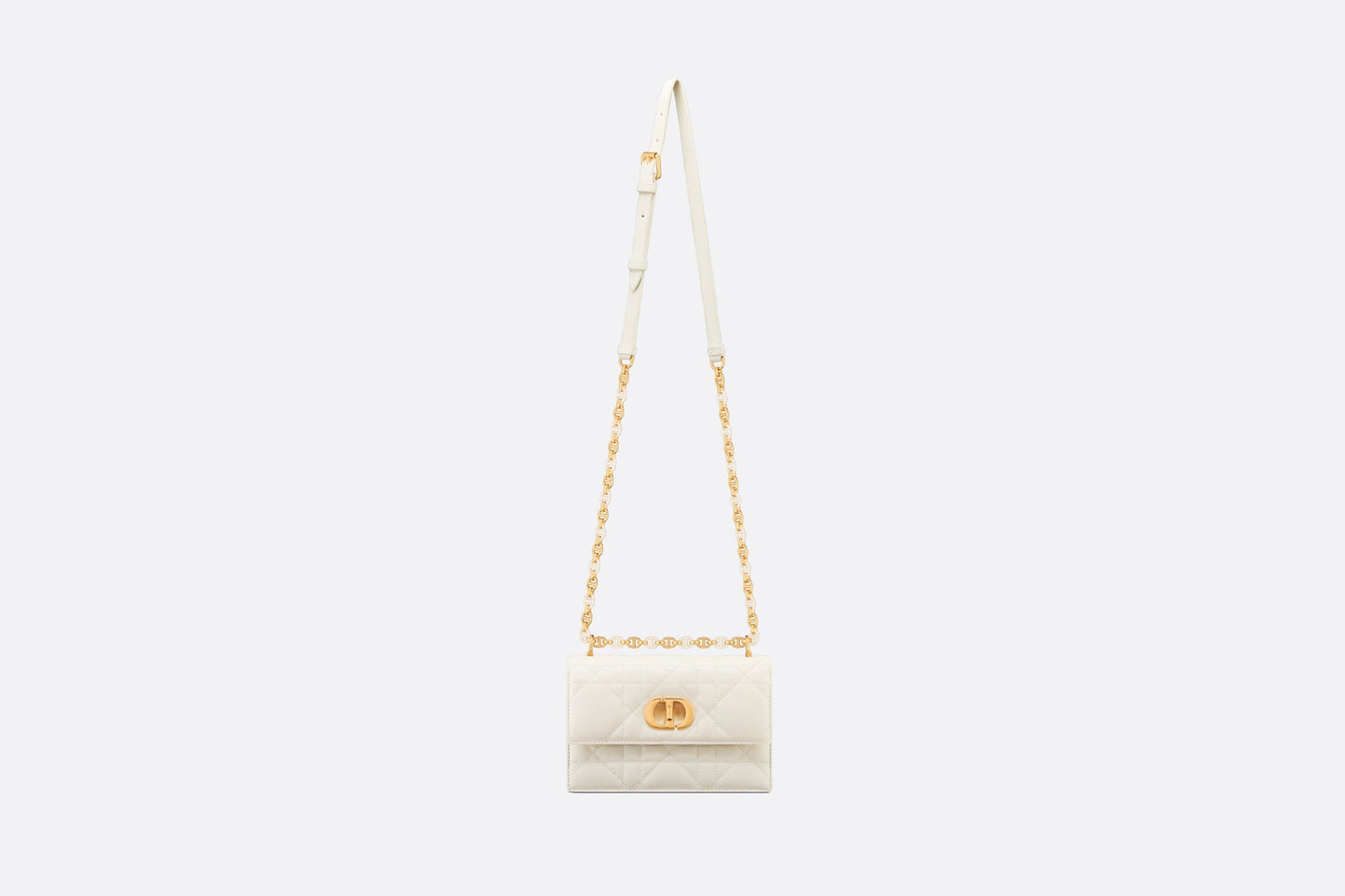 Mini Miss Caro Bag • Latte Macrocannage Lambskin
