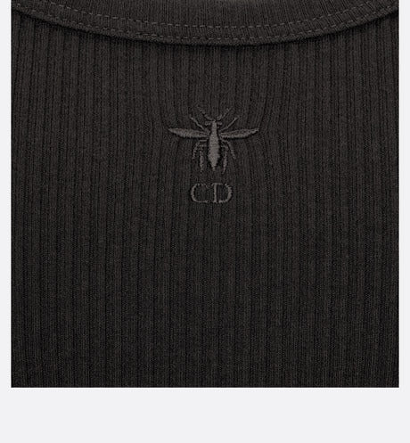 Tank Top • Black Ribbed Cotton Jersey