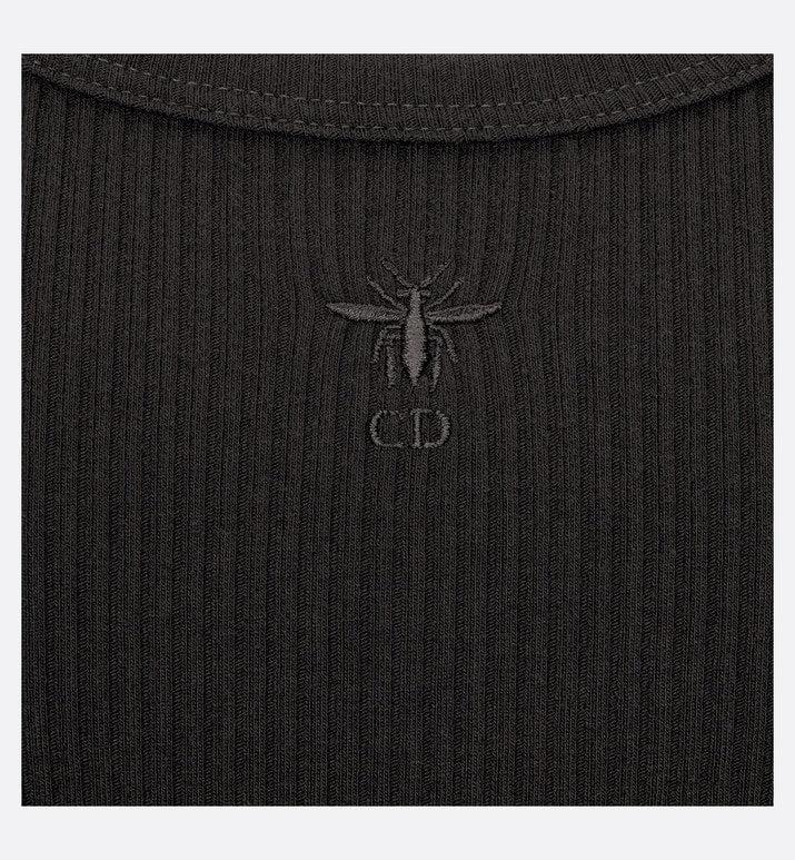 Tank Top • Black Ribbed Cotton Jersey