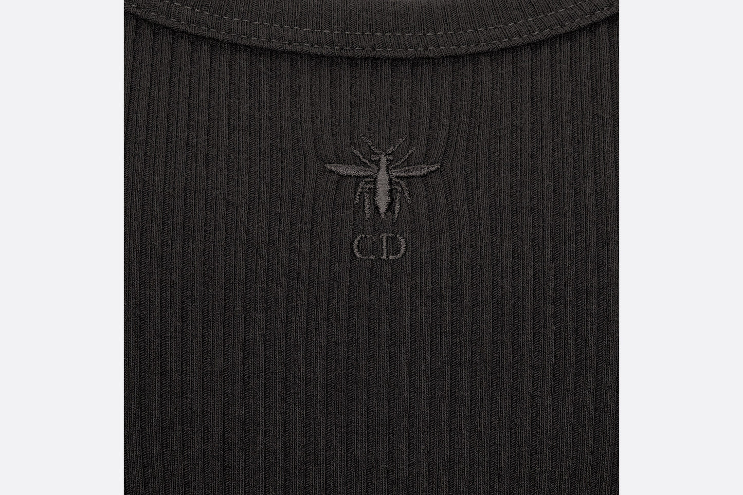 Tank Top • Black Ribbed Cotton Jersey