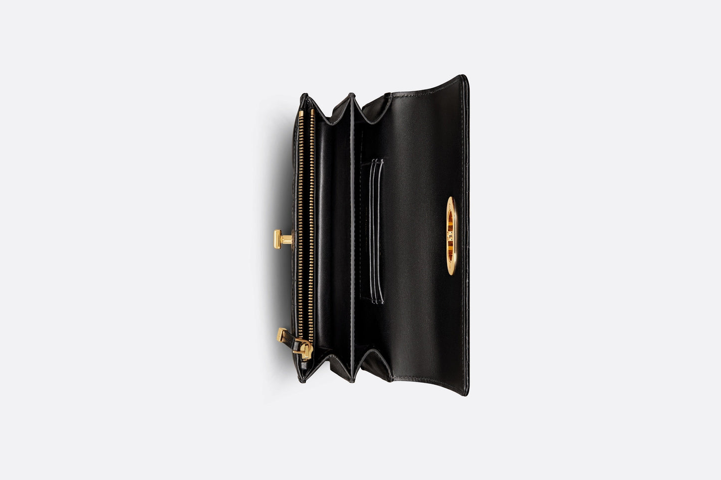 Mini Miss Caro Bag • Black Macrocannage Lambskin