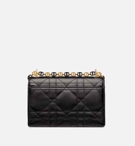 Mini Miss Caro Bag • Black Macrocannage Lambskin