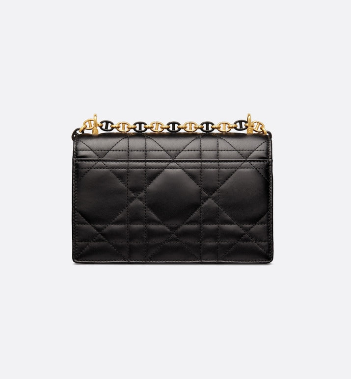 Mini Miss Caro Bag • Black Macrocannage Lambskin
