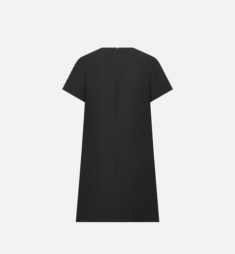 Straight Dress • Black Wool and Silk
