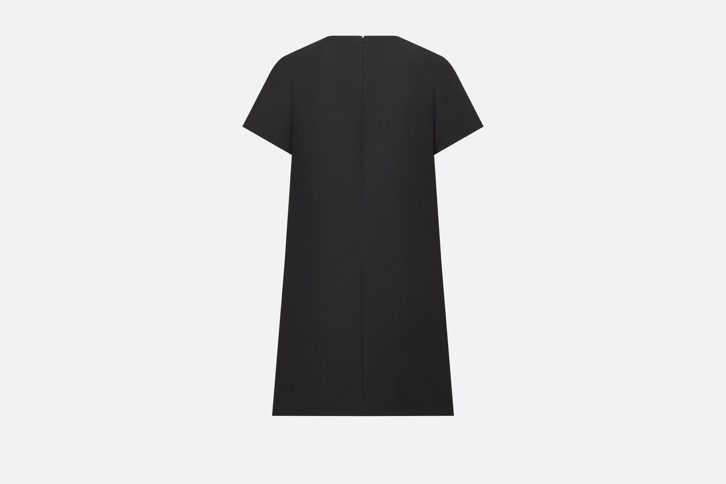 Straight Dress • Black Wool and Silk