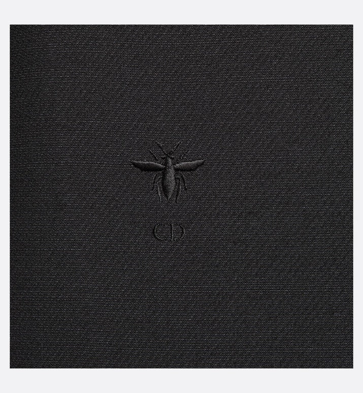 Straight Dress • Black Wool and Silk