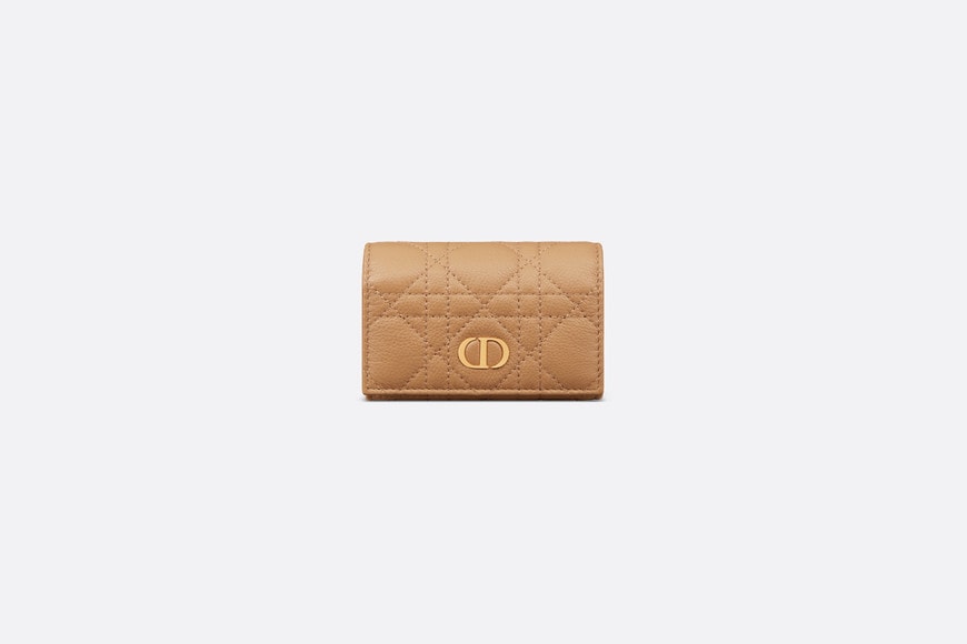 Dior Caro XS Wallet • Medium Tan Supple Cannage Calfskin