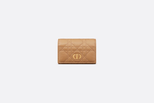 Dior Caro XS Wallet • Medium Tan Supple Cannage Calfskin