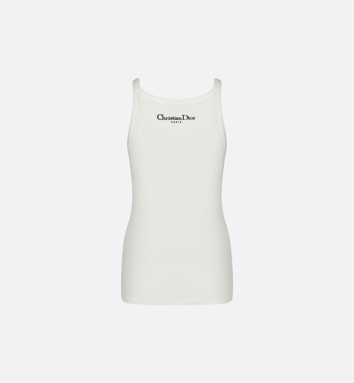 Tank Top • White Ribbed Cotton Jersey