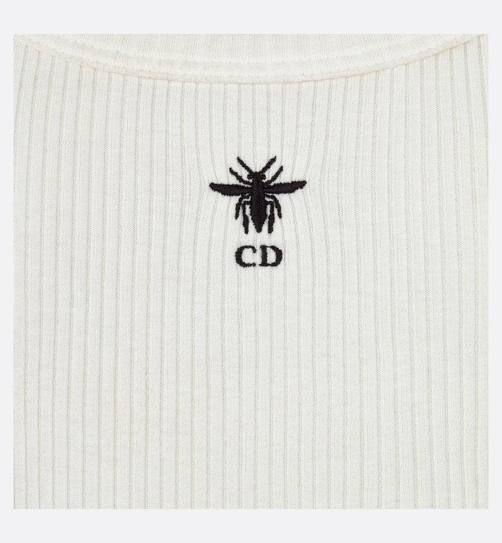 Tank Top • White Ribbed Cotton Jersey