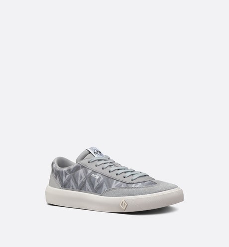 B101 Sneaker • Dior Gray CD Diamond Canvas, Smooth Calfskin and Nubuck