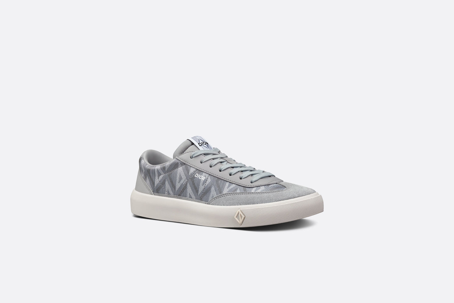 B101 Sneaker • Dior Gray CD Diamond Canvas, Smooth Calfskin and Nubuck