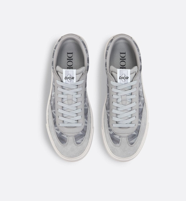 B101 Sneaker • Dior Gray CD Diamond Canvas, Smooth Calfskin and Nubuck