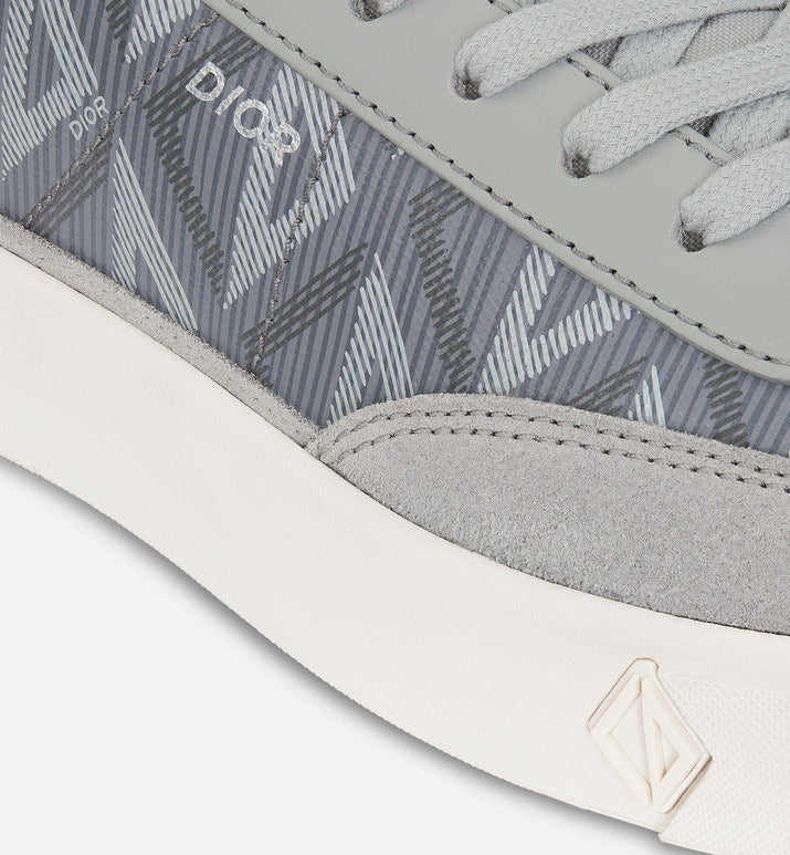 B101 Sneaker • Dior Gray CD Diamond Canvas, Smooth Calfskin and Nubuck