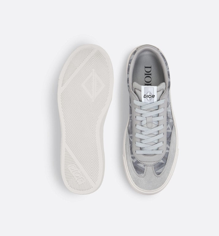 B101 Sneaker • Dior Gray CD Diamond Canvas, Smooth Calfskin and Nubuck