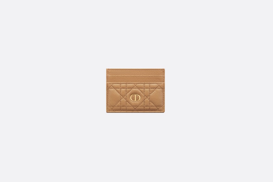 Dior Caro Five-Slot Card Holder • Medium Tan Supple Cannage Calfskin