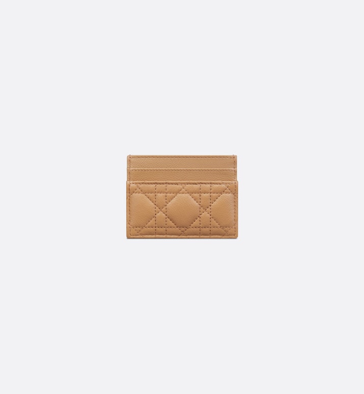 Dior Caro Five-Slot Card Holder • Medium Tan Supple Cannage Calfskin