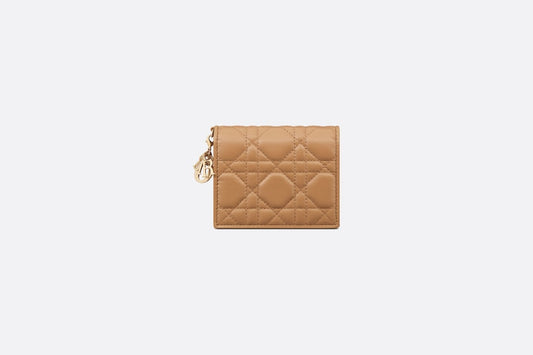 Mini Lady Dior Wallet • Medium Tan Cannage Lambskin