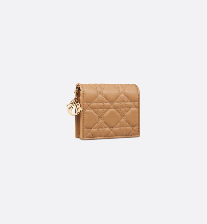 Mini Lady Dior Wallet • Medium Tan Cannage Lambskin