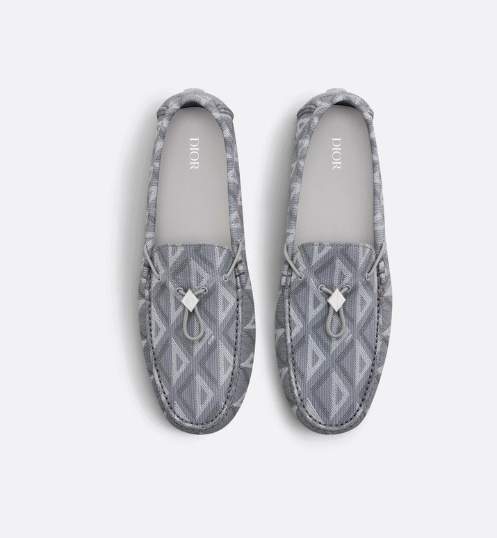 Loafer • Dior Gray Grained Leather with CD Diamond Motif