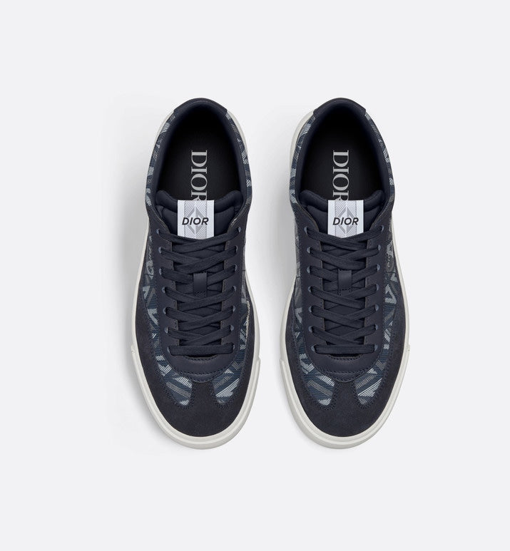 B101 Sneaker • Navy Blue CD Diamond Canvas, Smooth Calfskin and Nubuck