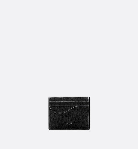 Saddle Card Holder • Black Grained Calfskin