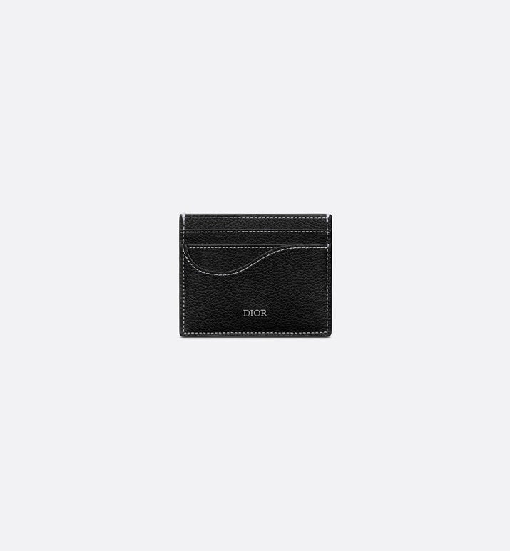 Saddle Card Holder • Black Grained Calfskin