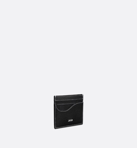 Saddle Card Holder • Black Grained Calfskin