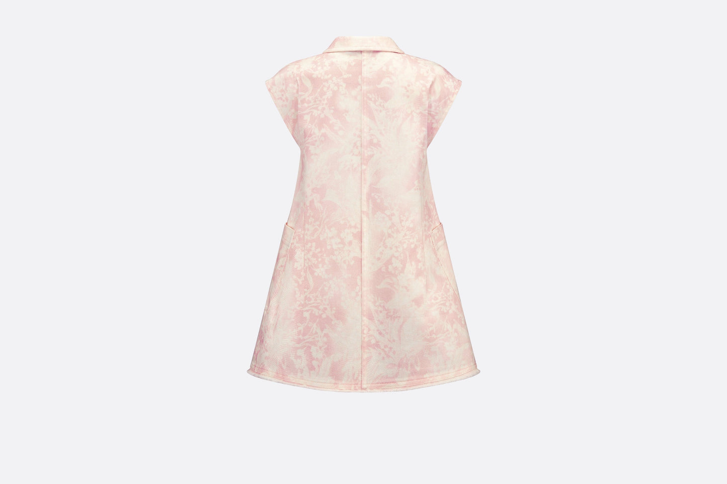 Kid's Straight-Cut Dress • Pink Cotton Gabardine with Faded Ivory Lily of the Valley Print