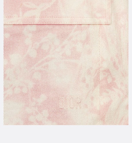 Kid's Straight-Cut Dress • Pink Cotton Gabardine with Faded Ivory Lily of the Valley Print