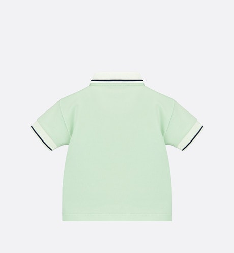 Baby Polo Shirt • Mint Green Cotton Fleece