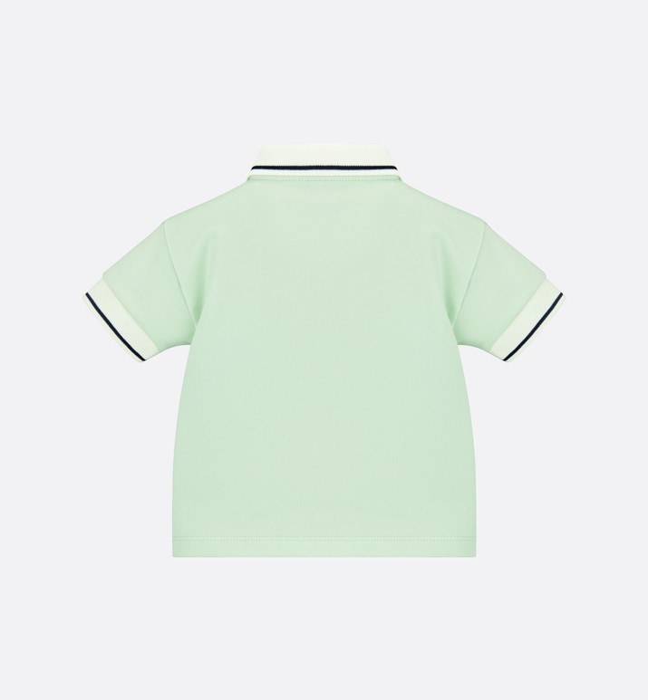 Baby Polo Shirt • Mint Green Cotton Fleece