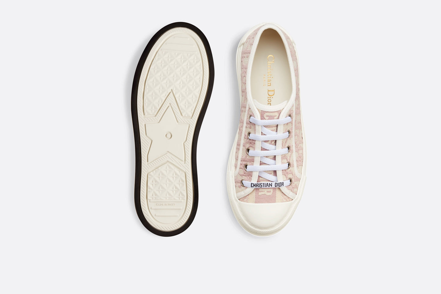 Walk'n'Dior Platform Sneaker • Nude Dior Oblique Embroidered Cotton