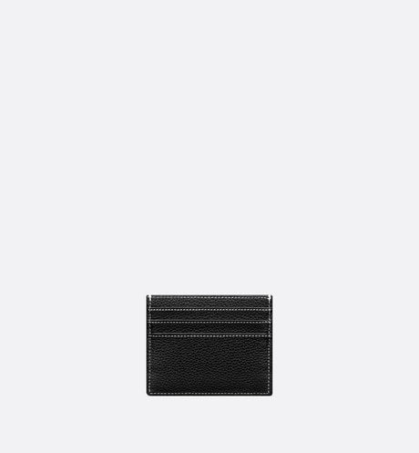 Saddle Card Holder • Black Grained Calfskin