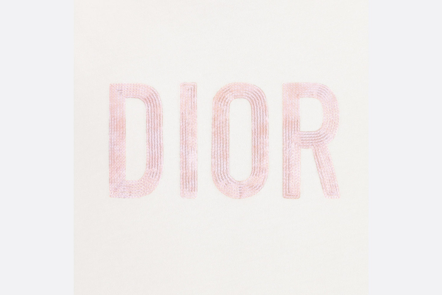 Kid's T-Shirt • Ivory Cotton Jersey and Sequin-Embroidered Tulle with Pink and Ivory Lily of the Valley Print