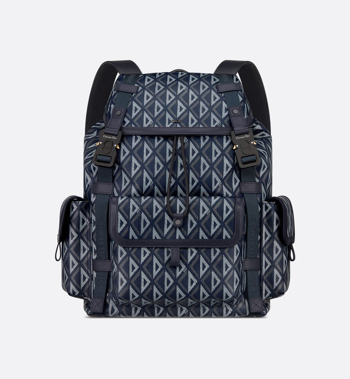 Dior Hit The Road Backpack • Navy Blue CD Diamond Canvas