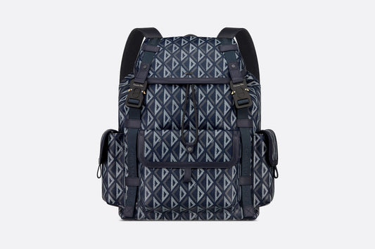 Dior Hit The Road Backpack • Navy Blue CD Diamond Canvas