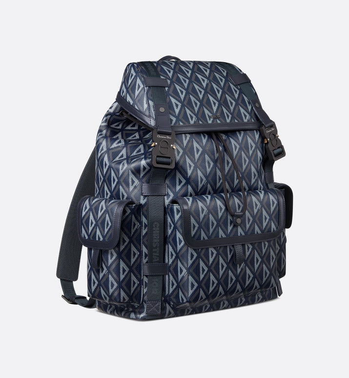 Dior Hit The Road Backpack • Navy Blue CD Diamond Canvas