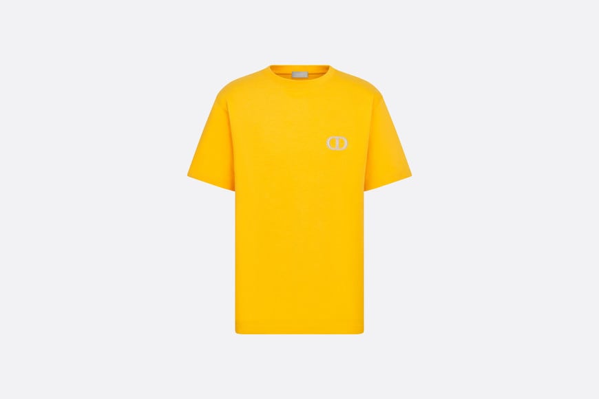 CD Icon Relaxed-Fit T-Shirt • Yellow Cotton Jersey