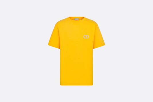 CD Icon Relaxed-Fit T-Shirt • Yellow Cotton Jersey