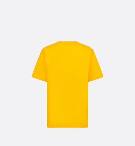 CD Icon Relaxed-Fit T-Shirt • Yellow Cotton Jersey