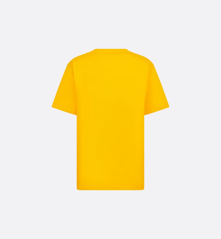 CD Icon Relaxed-Fit T-Shirt • Yellow Cotton Jersey
