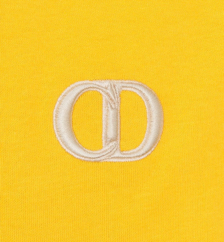 CD Icon Relaxed-Fit T-Shirt • Yellow Cotton Jersey