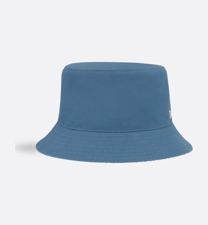 Reversible Dior Oblique Bucket Hat • Blue Cotton Canvas