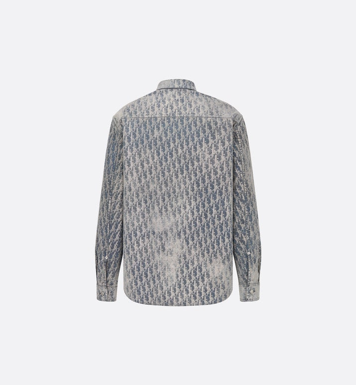 Dior Oblique Overshirt • Gray and Gold-Tone Cotton-Blend Twill