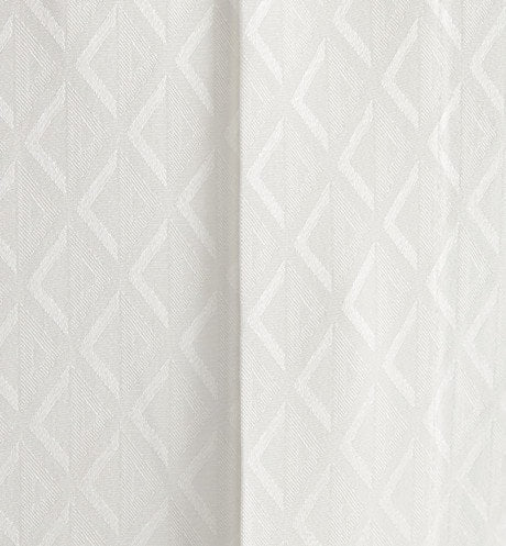 CD Diamond Shirt • White Silk-Blend Jacquard