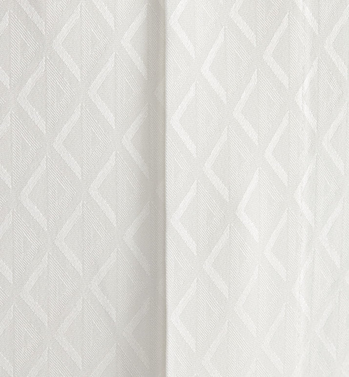 CD Diamond Shirt • White Silk-Blend Jacquard