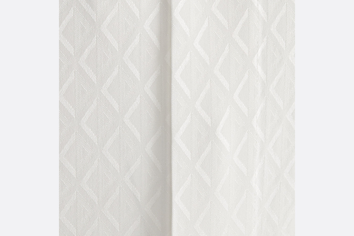 CD Diamond Shirt • White Silk-Blend Jacquard