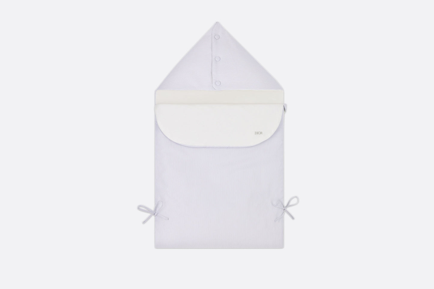 Sleeping Bag • Ivory Cotton Interlock and Poplin with Gray Stripes
