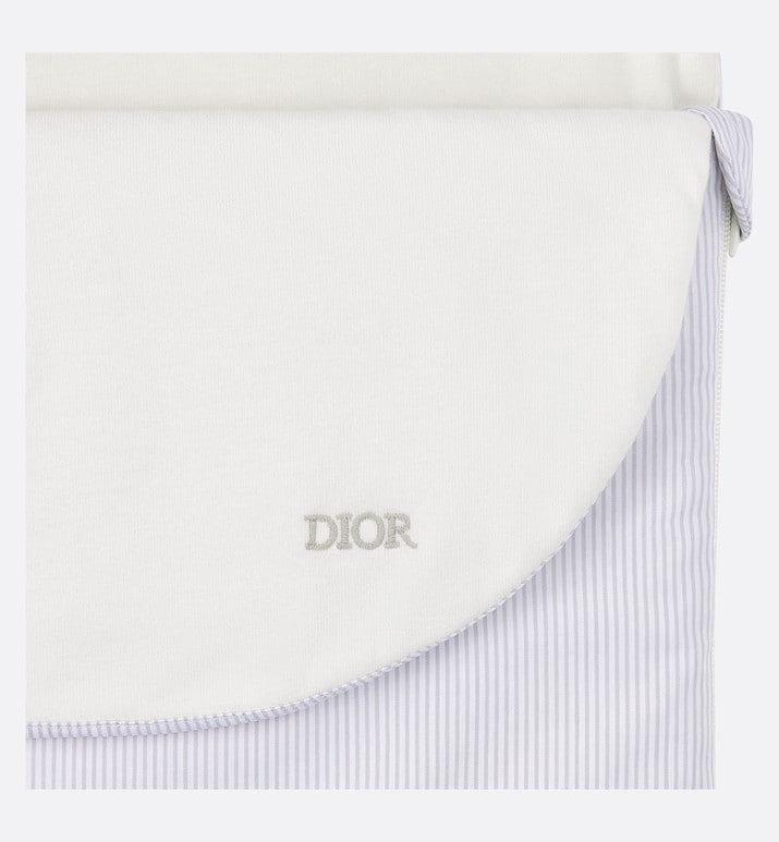 Sleeping Bag • Ivory Cotton Interlock and Poplin with Gray Stripes